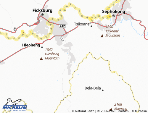 MICHELIN Motikoe map - ViaMichelin
