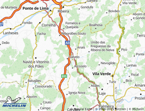 MICHELIN Souto do Rei map - ViaMichelin