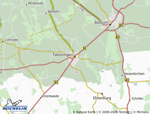 MICHELIN Twistringen map - ViaMichelin