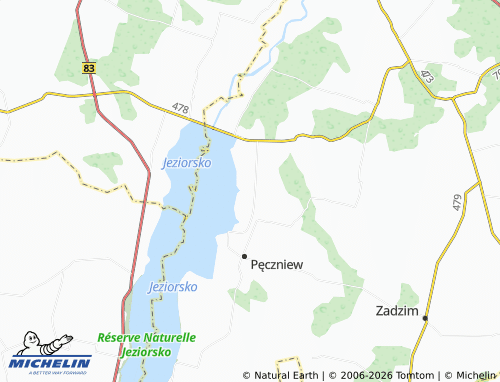 MICHELIN Popów map - ViaMichelin