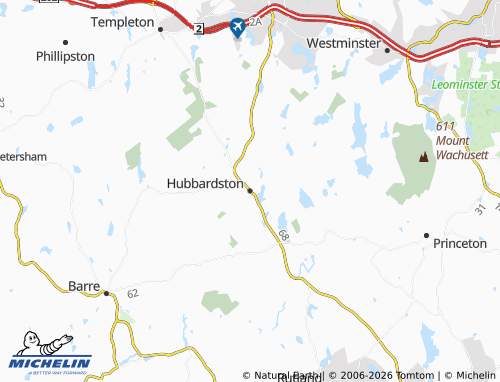 Kaart MICHELIN Hubbardston - ViaMichelin