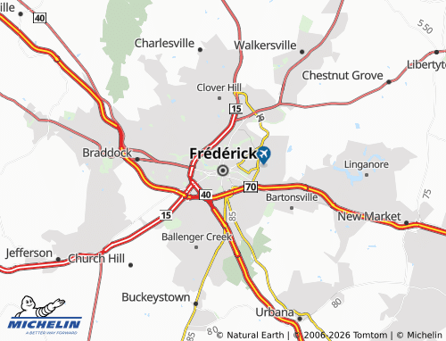 Mapa MICHELIN Frederick - ViaMichelin