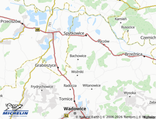 MICHELIN Bachowice map - ViaMichelin