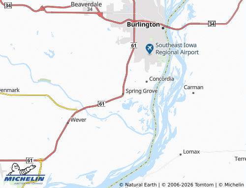 Mapa MICHELIN Spring Grove - ViaMichelin