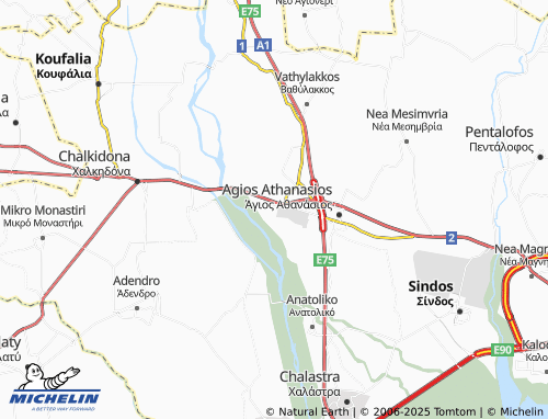 Carte MICHELIN Kato Gefyra - ViaMichelin
