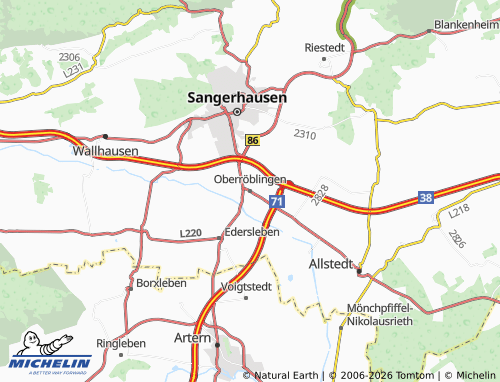 MICHELIN Oberröblingen map - ViaMichelin