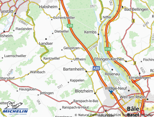 MICHELIN Sierentz map - ViaMichelin