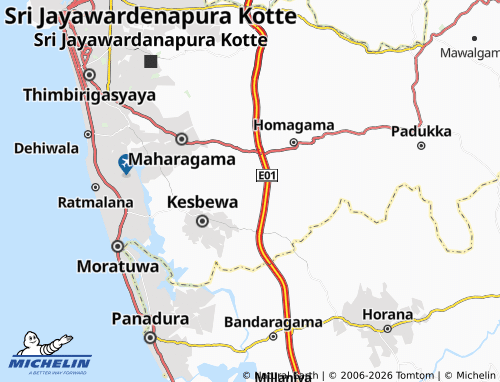 Mapa MICHELIN Mattegoda Central B - ViaMichelin