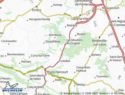 MICHELIN La Couture map - ViaMichelin