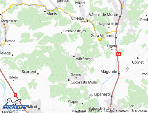 MICHELIN Vâlcănești map - ViaMichelin