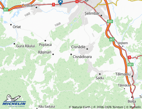 MICHELIN Cisnădioara map - ViaMichelin