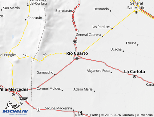 Mapa MICHELIN Río Cuarto - ViaMichelin