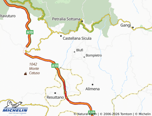 MICHELIN Ferrarello map - ViaMichelin