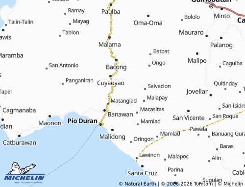 MICHELIN Nablangbulod map - ViaMichelin