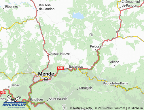 Carte MICHELIN Le Born - ViaMichelin