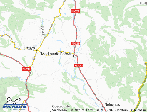 MICHELIN Medina de Pomar map - ViaMichelin