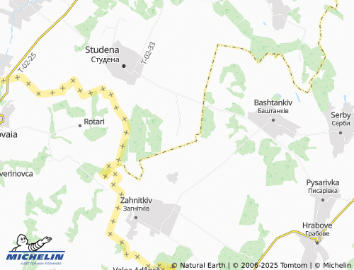 MICHELIN-Landkarte Chervona Poliana - ViaMichelin