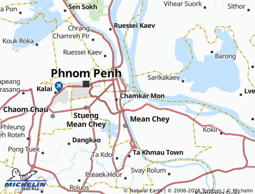 MICHELIN Tonle Basak map - ViaMichelin