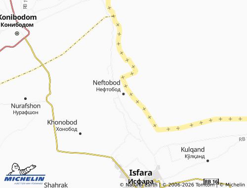 Mappa MICHELIN Neftobod - ViaMichelin