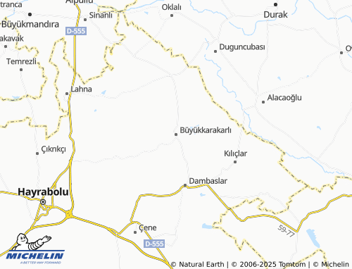 MICHELIN Büyükkarakarlı map - ViaMichelin