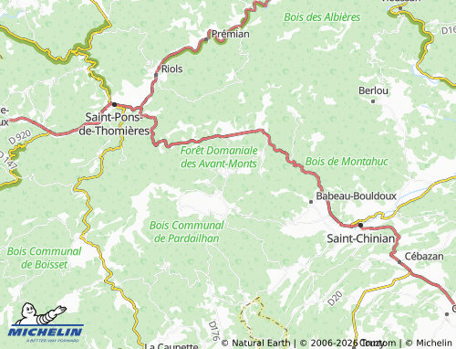 MICHELIN Pardailhan map - ViaMichelin