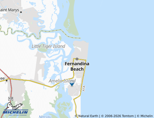 Carte MICHELIN Fernandina Beach - ViaMichelin