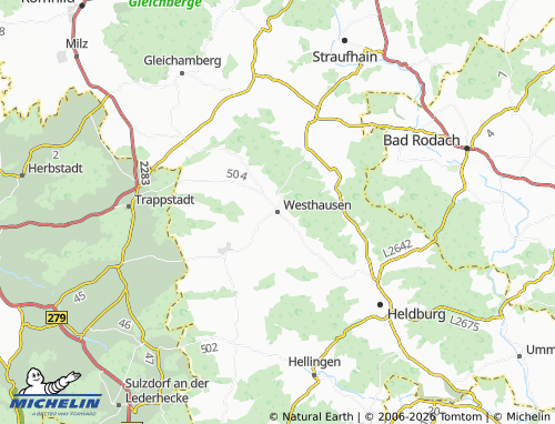 Mapa MICHELIN Westhausen - ViaMichelin
