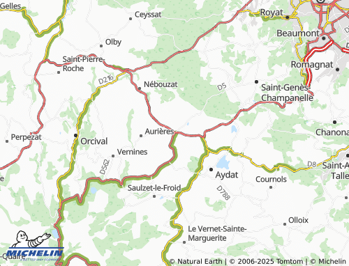 MICHELIN Randanne map - ViaMichelin