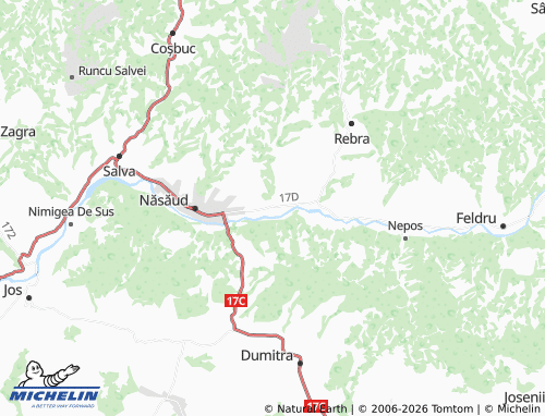MICHELIN Rebrișoara map - ViaMichelin