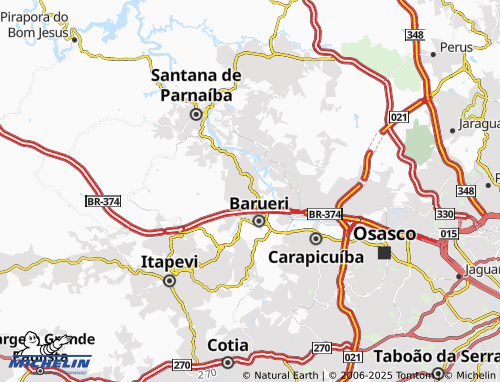 MICHELIN Jardim Paraíso map - ViaMichelin