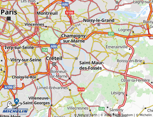 MICHELIN Saint-Maur-des-Fossés map - ViaMichelin
