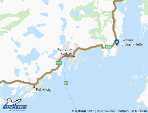 MICHELIN Svolvaer map - ViaMichelin