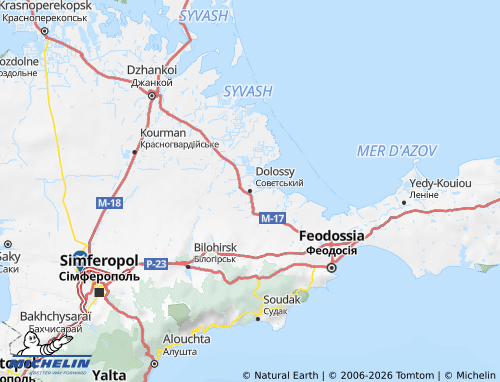 Mappa MICHELIN Sovjets'kyi rayon - ViaMichelin
