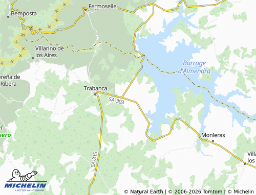 MICHELIN Almendra map - ViaMichelin
