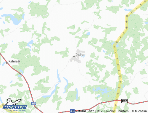 Mapa MICHELIN Indras pagasts - ViaMichelin