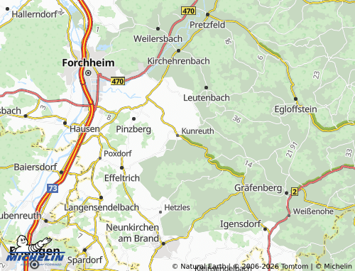 Mapa MICHELIN Kunreuth - ViaMichelin