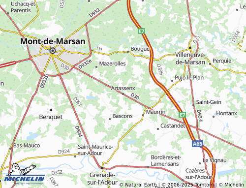 MICHELIN Artassenx map - ViaMichelin