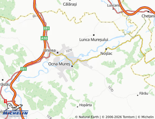 Mappa MICHELIN Uioara De Sus - ViaMichelin