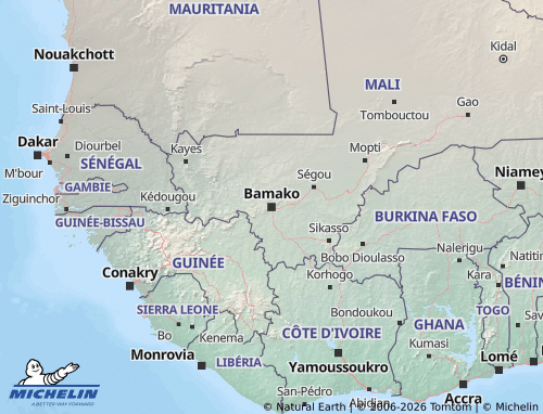 Carte MICHELIN Mali - ViaMichelin