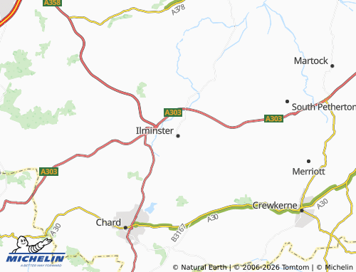 Carte MICHELIN Ilminster - ViaMichelin