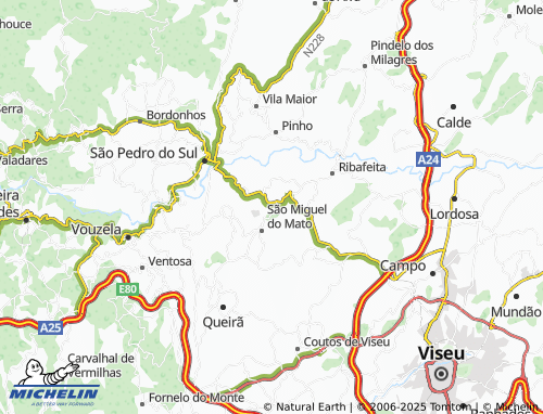Mapa MICHELIN Nogueira de São Miguel do Mato - ViaMichelin