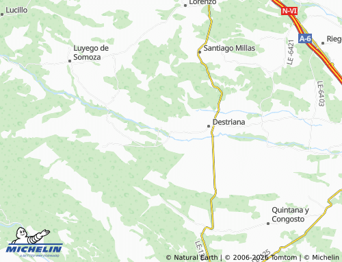 Mappa MICHELIN Castrillo de la Valduerna - ViaMichelin