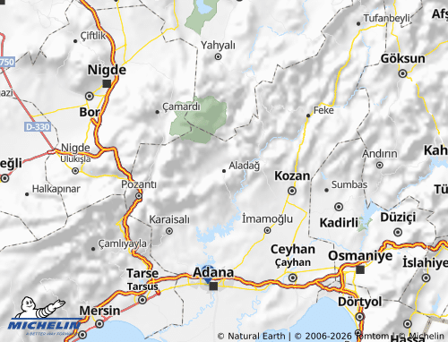 MICHELIN Aladağ map - ViaMichelin