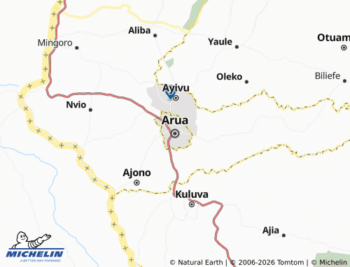 Mappa MICHELIN Arua - ViaMichelin