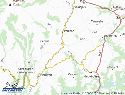 MICHELIN Aubac map - ViaMichelin