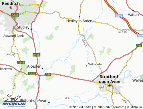 Carte MICHELIN Aston Cantlow - ViaMichelin
