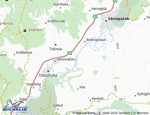 Mapa MICHELIN Sárazsadány - ViaMichelin
