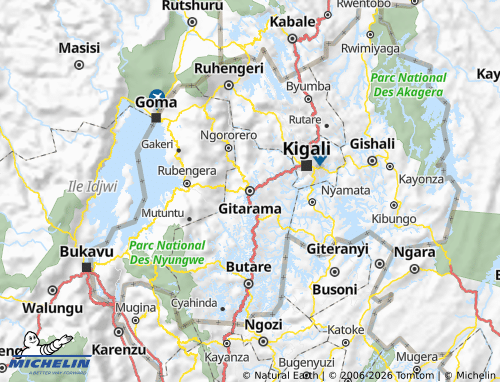 Mapa MICHELIN Muhanga - ViaMichelin