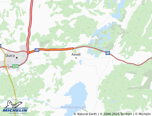 MICHELIN Axvall map - ViaMichelin