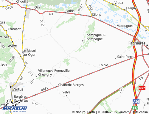 MICHELIN Pocancy map - ViaMichelin